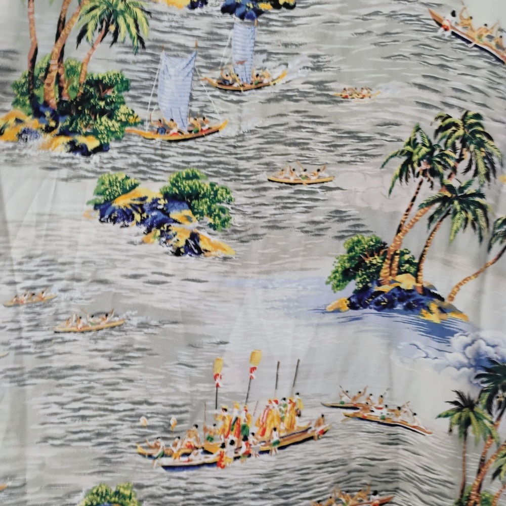 Looking Good Vintage Tropical Hawaiian Print Rayon Shift Dress XL Made in USA Z - Picture 2 of 7